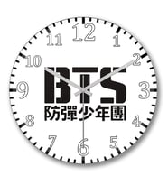 Bts 2 Duvar Saati Bombeli Gercek Cam