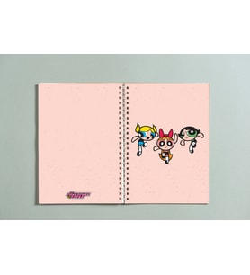 Powerpuff Girls Tasarımlı Spiralli A5 96 Yaprak Çizgisiz Defter PYTKDT0152