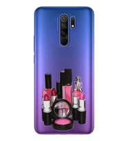 Makyaj Tasarımlı Süper Şeffaf Silikon Telefon Kılıfı Xiomai Redmi 9