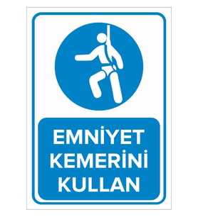 MIGNATIS - Emniyet Kemerini Kullan Levhası - Sac Malzeme 35x50cm