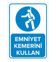 MIGNATIS - Emniyet Kemerini Kullan Levhası - Sac Malzeme 35x50cm