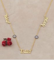 Else Silver Üç İsimli Gümüş Kolye