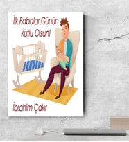 BK Gift Kişiye Özel Babalar Günü Temalı Kanvas Tablo  50x70cm 20664