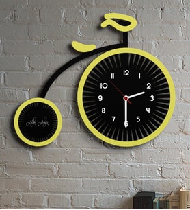 BK Gift Kişiye Özel Retro Bisiklet Ahşap Duvar Saati Model 1a