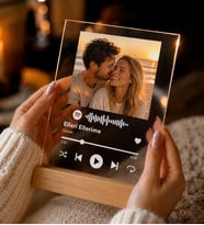 Kişiye Özel Spotify Barkodlu Plak Tablo