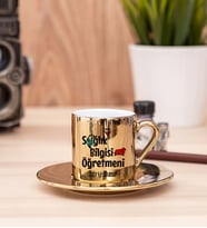 Sağlık Bilgisi Öğretmeni Gold Türk Kahvesi Fincanı