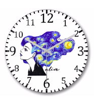 Alive Vincent Van Gogh Duvar Saati Bombeli Gercek Cam