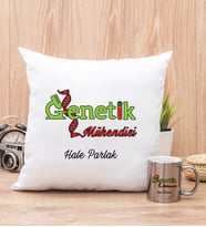 Genetik Mühendisi Yastık ve Silver Kupa Bardak