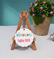 Biyolog Hediye Ahşap Anahtarlık