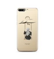 Salıncak Kız Tasarımlı Süper Şeffaf Silikon Telefon Kılıfı Huawei Honor 7C- y7 2
