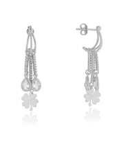 Söğütlü Silver yonca sarkıntılı küpe