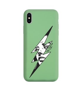 Iphone Xs Flash Tasarımlı Yeşil Lansman Telefon Kılıfı