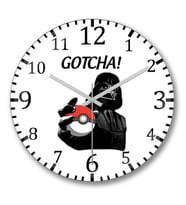 Pokeball Star Wars Darth Vader Duvar Saati Bombeli Gercek Cam