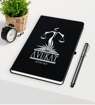 BK Gift Kişiye Özel Avukat Temalı Siyah Defter Kalem Seti - 5