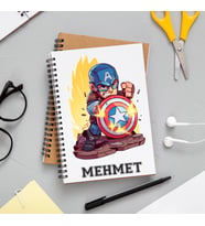 Marvel Kaptan Amerika Defteri Kişiye Özel