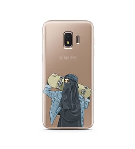 Kaykay Kız Tasarım Süper Şeffaf Silikon Telefon Kılıfı Samsung J2 Core