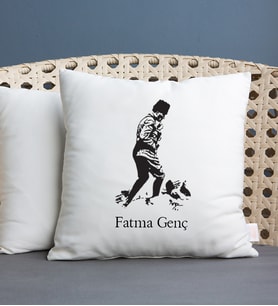 Atatürk Tasarım İsme Özel Yastık