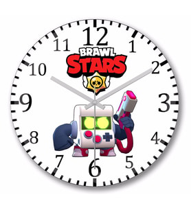 Brawl Stars 8 Bıt  Duvar Saati Bombeli Gercek Cam