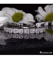 Else Silver Pırlanta Modeli Aşk Yolu Gümüş Asansörlü Bileklik