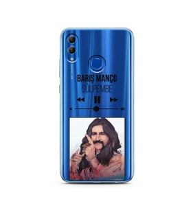 Barış Manço Mp3 Tasarımlı Süper Şeffaf Silikon Telefon Kılıfı Huawei Honor 10 Li
