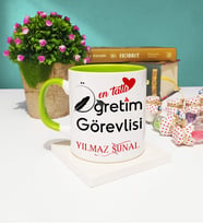 Mesajlı Öğretim Görevlisi Kupa Bardak Yeşil