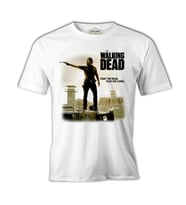 The Walking Dead - Rick Beyaz Erkek Tshirt