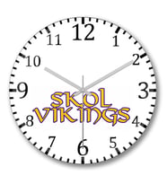 Vikings Skol Duvar Saati Bombeli Gercek Cam