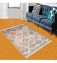 Osmanlı Desen Patchwork Model Dijital Baskı Yıkanabilir Klasik Salon Halı ve Yolluk (Çok Renkli)