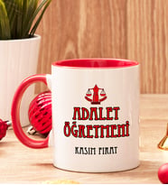 Adalet Öğretmenine Hediye Renkli Kupa Bardak