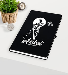 BK Gift Kişiye Özel Avukat Temalı Siyah Defter - 15