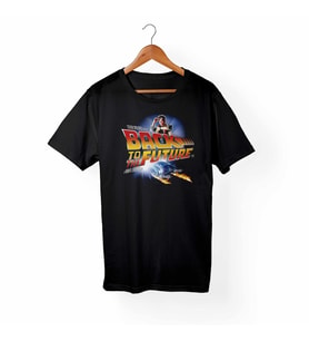Back To Future -Geleceğe Dönüş Siyah Tişört