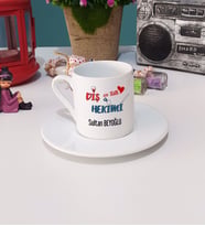 Mesajlı Diş Hekimi Hediye Türk Kahvesi Fincanı