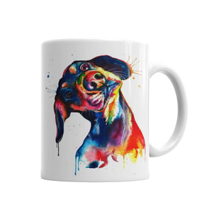 Dog Dog Köpek Pug Kupa Bardak Porselen