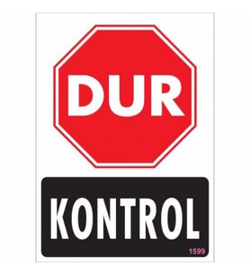 Pvc Levha quot;Dur Kontrolquot; 25*35 cm
