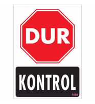 Pvc Levha quot;Dur Kontrolquot; 25*35 cm