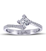 Lova Toplam 0,45 Karat Pırlanta Tektaş Yüzük - 1070054