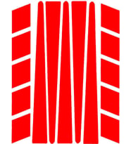 Şerit Şeklinde Reflektif Kırmızı Sticker Çınar Extreme