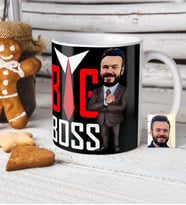BK Gift Kişiye Özel Bay Big Boss Karikatür Beyaz Kupa Bardak  5