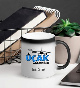 Uçak Mühendisi Sihirli Kupa Bardak