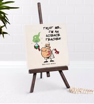 BK Gift Kişiye Özel Fen Bilimleri Öğretmeni Şovaleli Doğal Taş-5 (Beyaz)