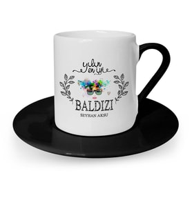 BK Gift Kişiye Özel Yılın En İyi Baldızı Siyah Türk Kahvesi Fincanı
