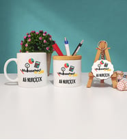 Muhasebeci Kupa Bardak Kalemlik ve Anahtarlık Seti