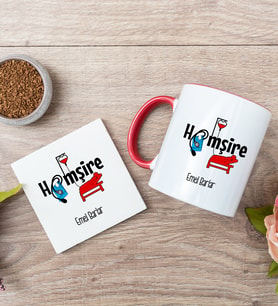 Hemşire Kırmızı Kupa Bardak Ve Bardak Altlığı Seti