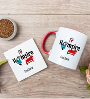 Hemşire Kırmızı Kupa Bardak Ve Bardak Altlığı Seti