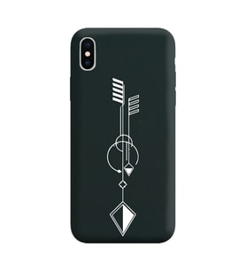 Iphone Xs Max Çizgi Tasarımlı Siyah Lansman Telefon Kılıfı