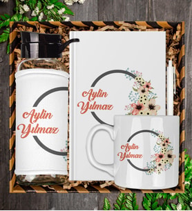 Kişiye Özel Defter Kalem Kupa Ve Matara Hediye Seti 94213