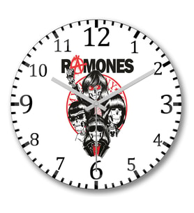 Ramones Duvar Saati Bombeli Gercek Cam