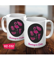 Kişiye Özel İsimli Flamingo Hediye Kupa Bardak