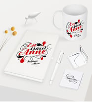 BK Gift Kişiye Özel En Güzel Anne Beyaz Defter Kalem Kupa Ayna Seti (Model 1)