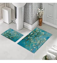 Banyo Halısı Ikili Klozet Takımı Kaymaz Tabanlı (60 xm x 100 cm + 40 cm x 60 cm) 
